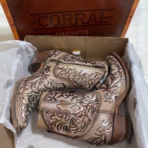 Coral Bone colored with mirror embroidery